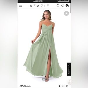 Azazie Alia Dusty Sage Bridesmaid Dress